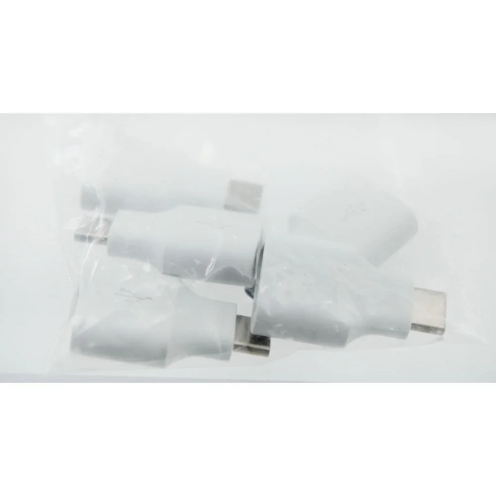 4pcs USB-C Male to USB-A Female OTG Adapter Connector White